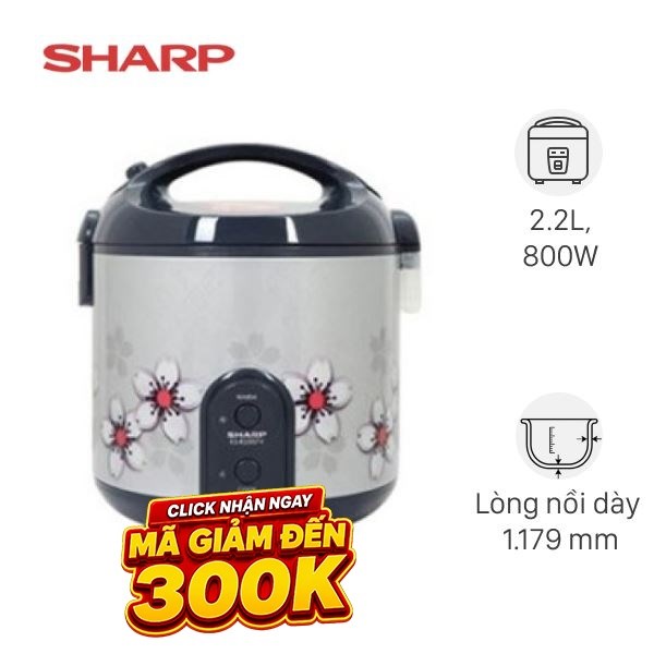 Nồi cơm nắp gài Sharp 2.2 lít KS-R231STV