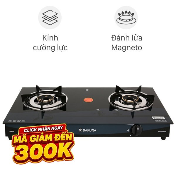 Bếp ga đôi Sakura SA-695SG