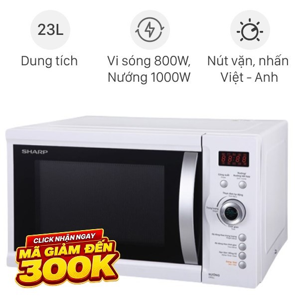 Lò vi sóng có nướng Sharp R-G371VN-W