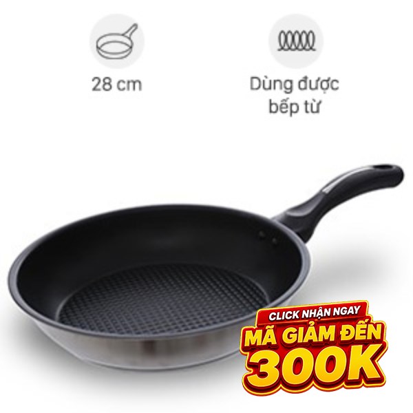 Chảo inox chống dính đáy từ Fivestar CKD28-3DI