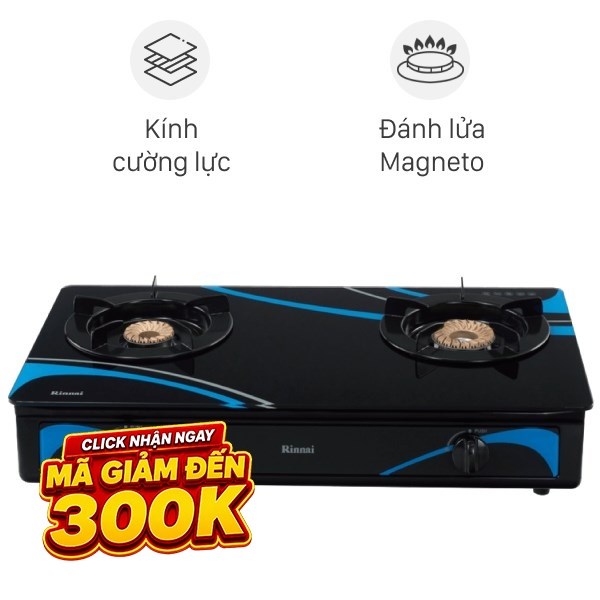 Bếp ga đôi Rinnai RV-3715GL(BC)