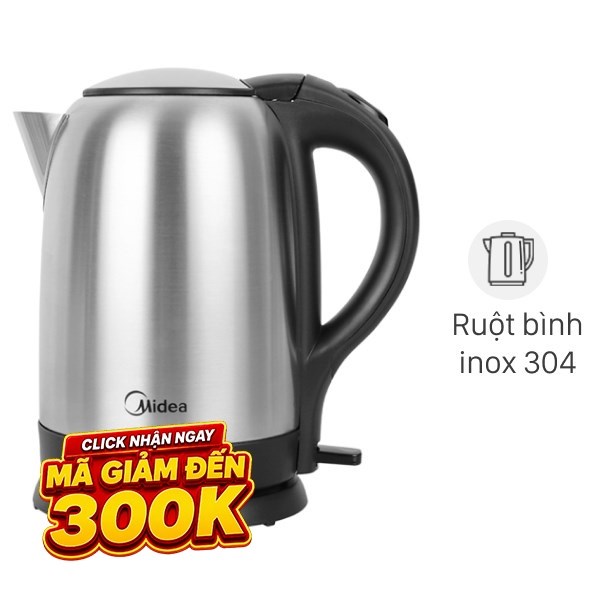 Bình đun siêu tốc Midea 1.7 lít MK-17SS