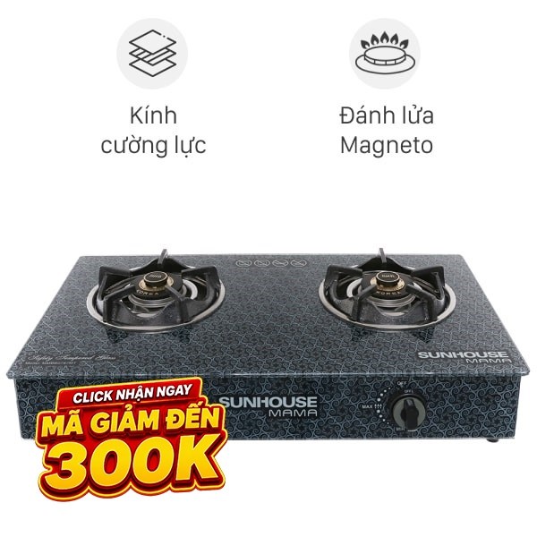 Bếp ga đôi Sunhouse Mama MMBB0787MT