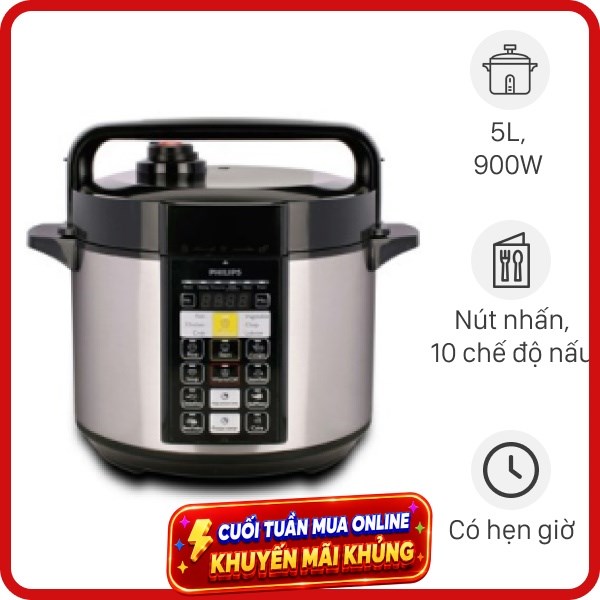 Nồi áp suất điện Philips 5 lít HD2136/66