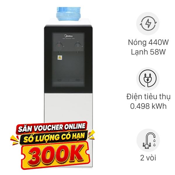 Cây nước nóng lạnh Midea YD1518S-X 498W