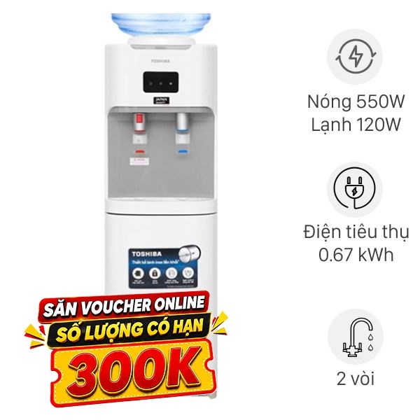 Cây nước nóng lạnh Toshiba RWF-W1664TV(W1) 670W