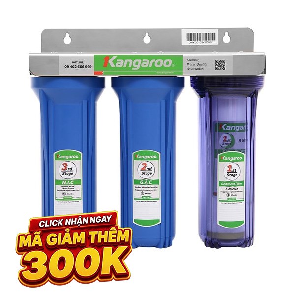 Bộ cốc lọc đầu nguồn Kangaroo KG01G3