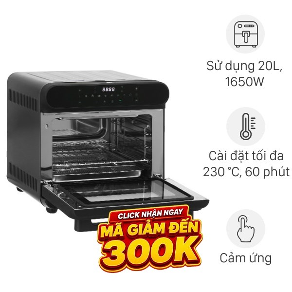 Lò chiên không dầu hơi nước BlueStone 24 lít AFB-5895