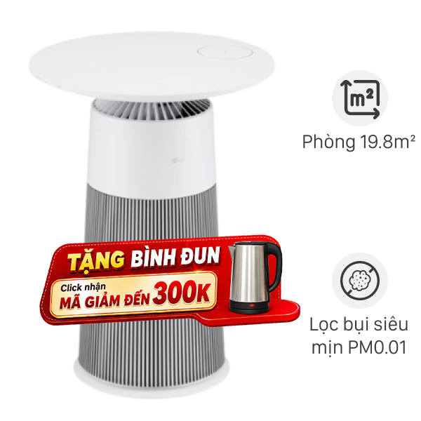 Máy lọc không khí LG PuriCare Aero Furniture AS20GPWU0 màu trắng 28W