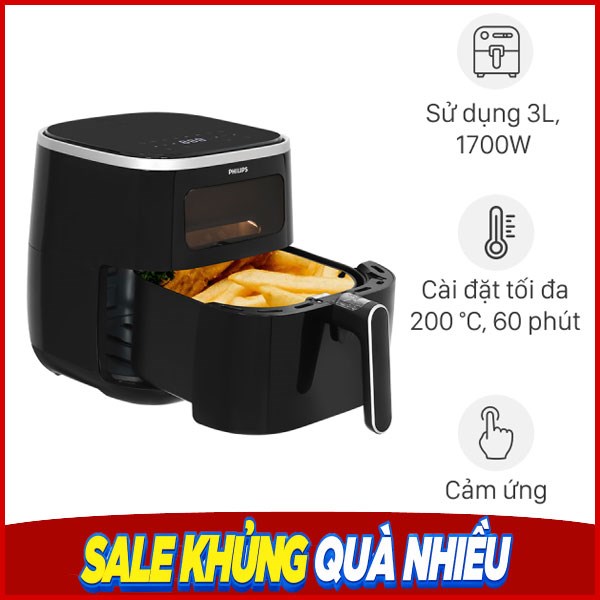 Nồi chiên không dầu Philips 5.6 lít HD9257/80