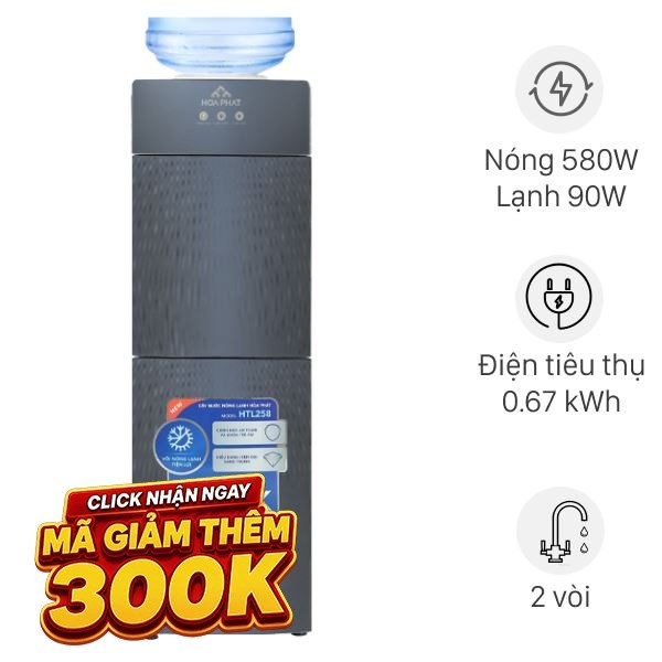 Cây nước nóng lạnh Hòa Phát HTL258 670W