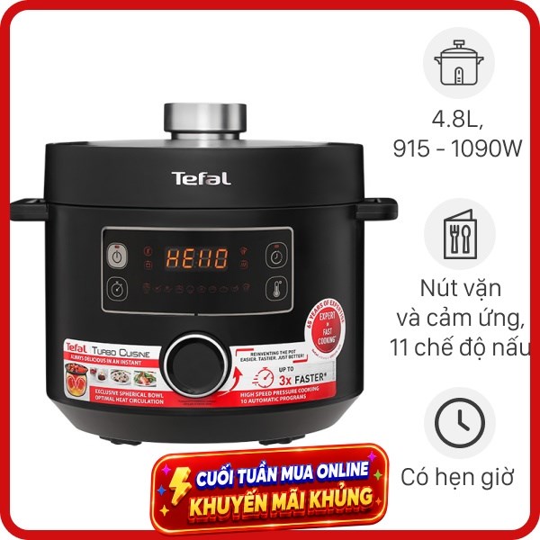 Nồi áp suất điện Tefal 4.8 lít CY754830