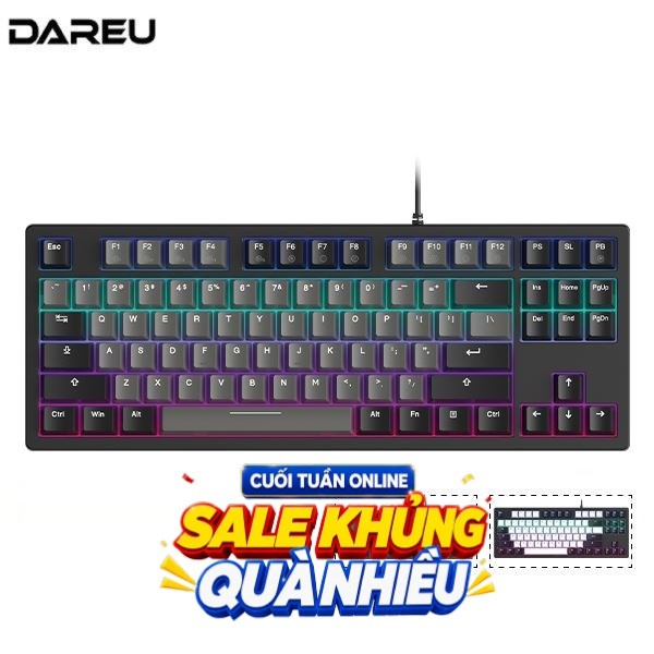 Bàn Phím Cơ Có Dây DareU EK87 V2
