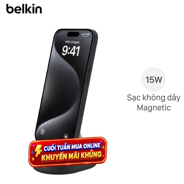 Đế sạc không dây Magnetic Belkin BoostCharge WIA008