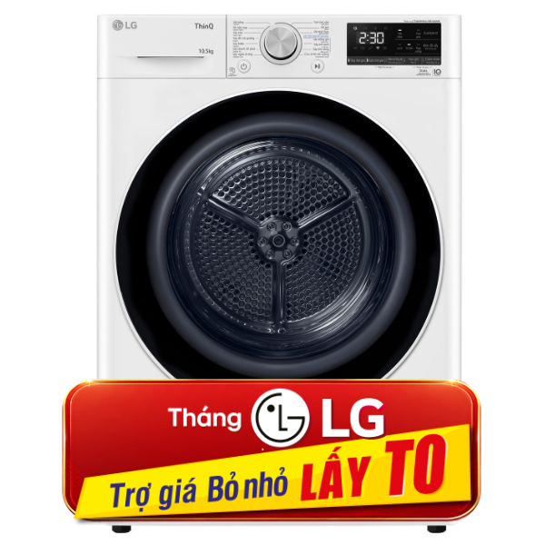 Máy sấy bơm nhiệt LG 10.5 Kg DVHP50W