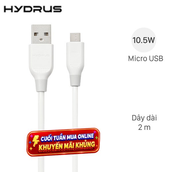 Cáp sạc 2m Hydrus LTPP-40