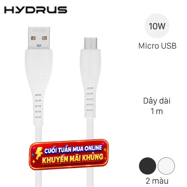 Cáp sạc USB-A - Micro USB 10W 1m Hydrus CS-DC52