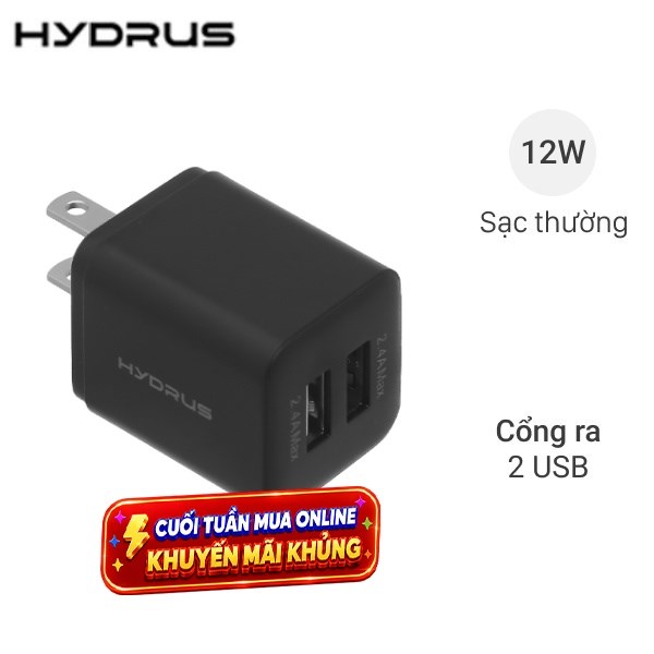 Sạc 2 cổng Hydrus H-35