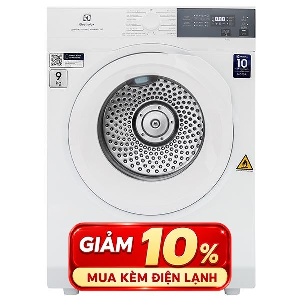 Máy sấy thông hơi Electrolux UltimateCare 9 kg EDS904H3WC