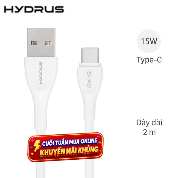 Cáp sạc và truyền dữ liệu 2m Hydrus CV-12