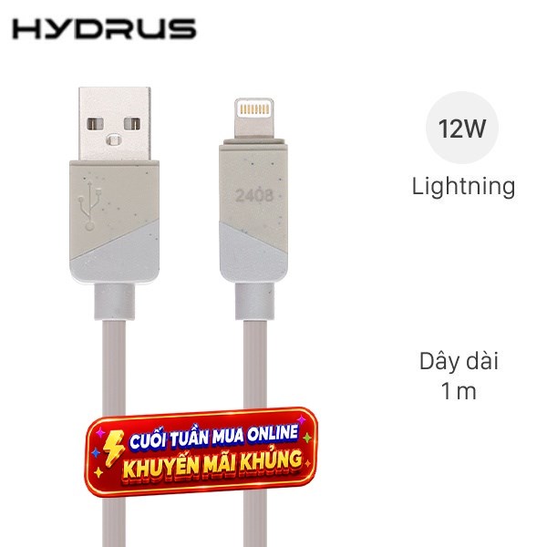 Cáp Lightning 1m Hydrus CW-19