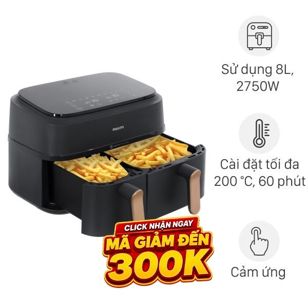 Nồi chiên không dầu Philips 9 lít NA352/00