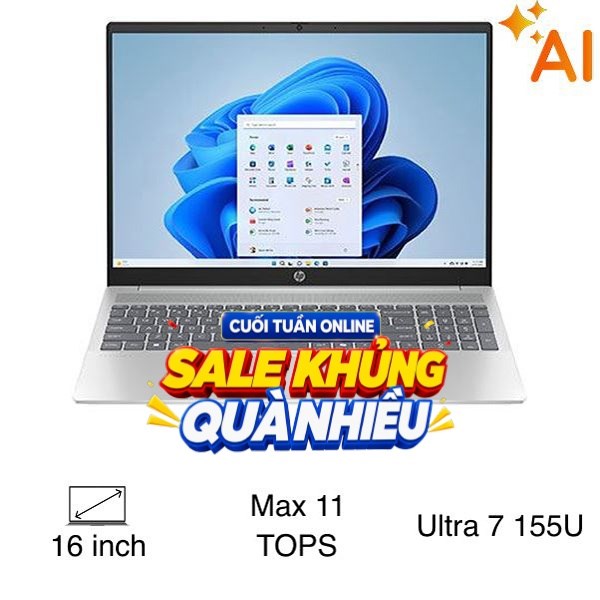 Laptop HP Pavilion 16 af0052TU - AY8C1PA (Ultra 7 155U, 16GB, 1TB, WUXGA, OfficeHS 365, Win11)