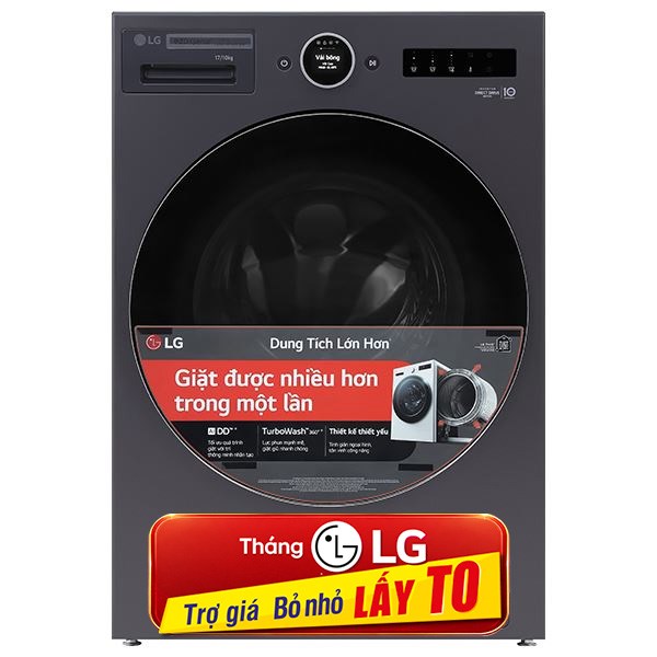 Máy giặt sấy LG Inverter giặt 17 kg - sấy 10 kg F2517RNTG