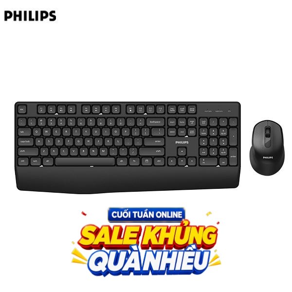 Bộ Bàn Phím Chuột Không Dây Philips SPT6348