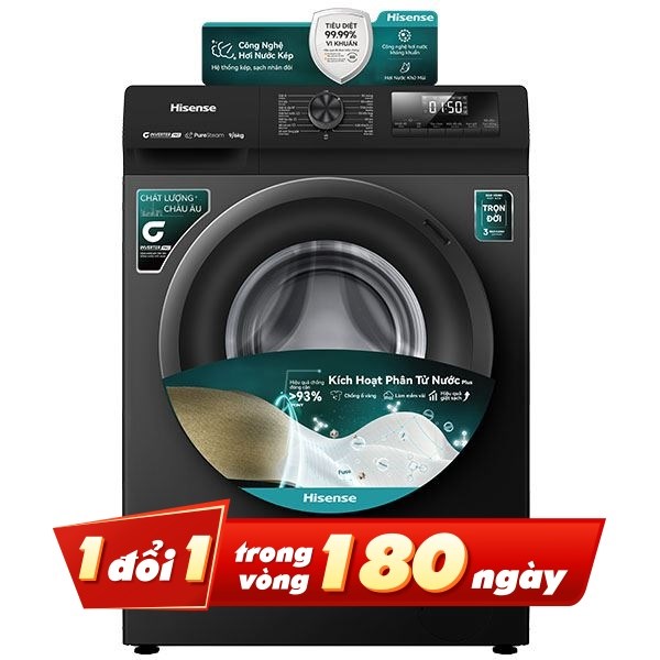 Hisense Inverter Giặt 9 Kg - Sấy 6 Kg WD90N1Y