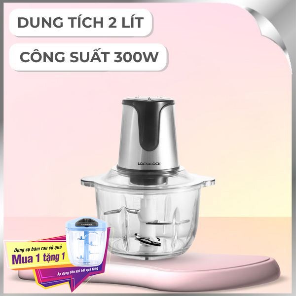 Máy xay thịt mini Lock&Lock EJM171 300W 2 lít