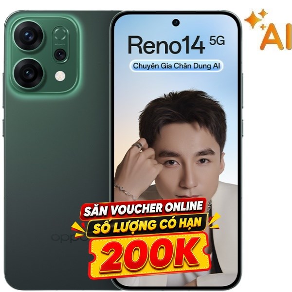 OPPO Reno14 5G 12GB/256GB giá tốt, thu cũ giảm đến 2.5tr