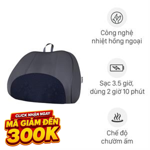 Gối massage hồng ngoại Bomidi MP1 Pro - Xám xanh