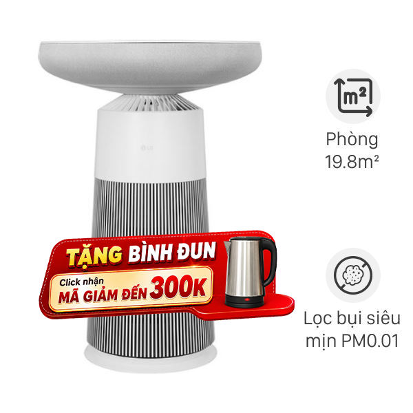Máy lọc không khí kết hợp Loa LG PuriCare Aero Speaker AS20GSHU0 46W