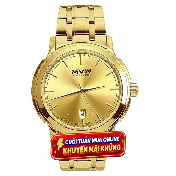 Đồng hồ MVW Lucky Gold 43 mm Nam SS30725-12