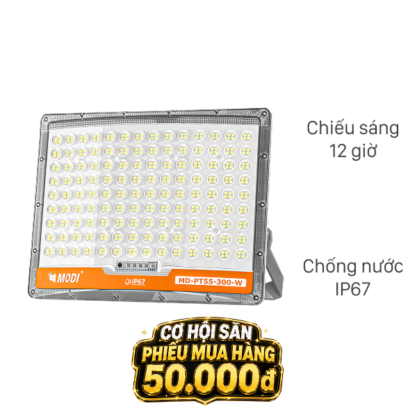 Đèn pha năng lượng mặt trời Modi MD-PT55-600-W