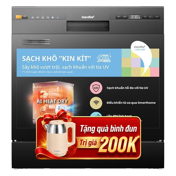 Máy rửa chén độc lập Comfee CDW-10F60TB