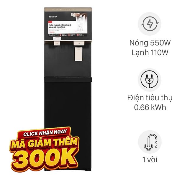 Cây nước nóng lạnh và làm đá Toshiba RWF-IW2469BVN(K) 660W