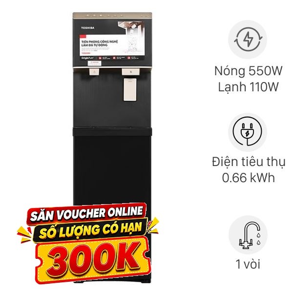 Cây nước nóng lạnh và làm đá Toshiba RWF-IW2469BVN(K) 660W
