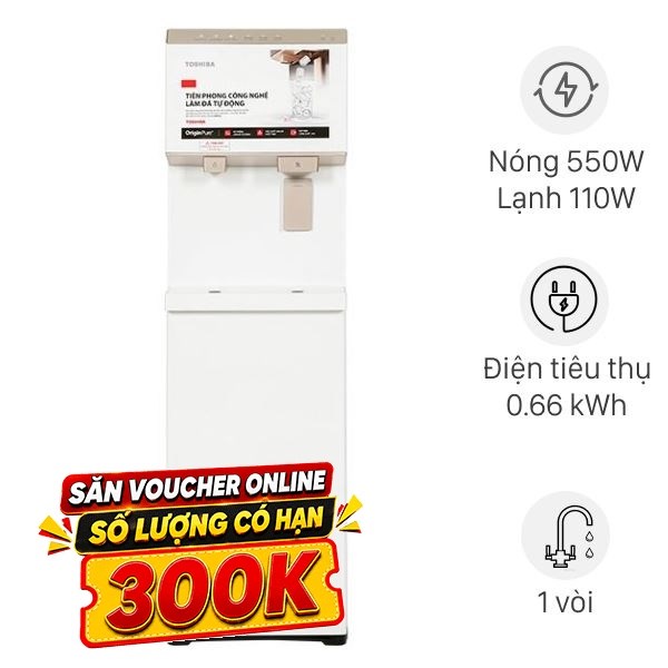 Cây nước nóng lạnh và làm đá Toshiba RWF-IW2469BVN(W) 660W