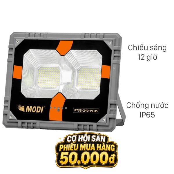 Đèn pha năng lượng mặt trời Modi MD-PT58-240-PLUS