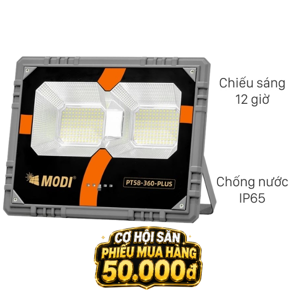 Đèn pha năng lượng mặt trời Modi MD-PT58-360-PLUS