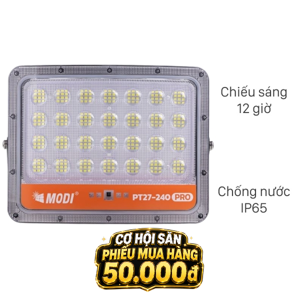 Đèn pha năng lượng mặt trời Modi MD-PT27-240-PRO