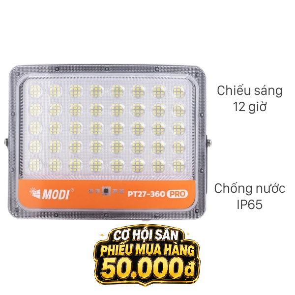 Đèn pha năng lượng mặt trời Modi MD-PT27-360-PRO