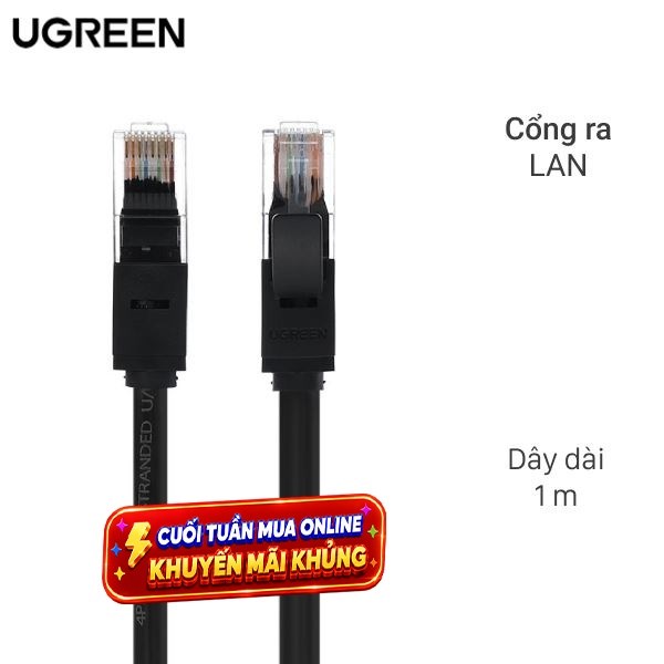 Cáp mạng LAN Cat 6 U/UTP 1m Ugreen NW102 20159