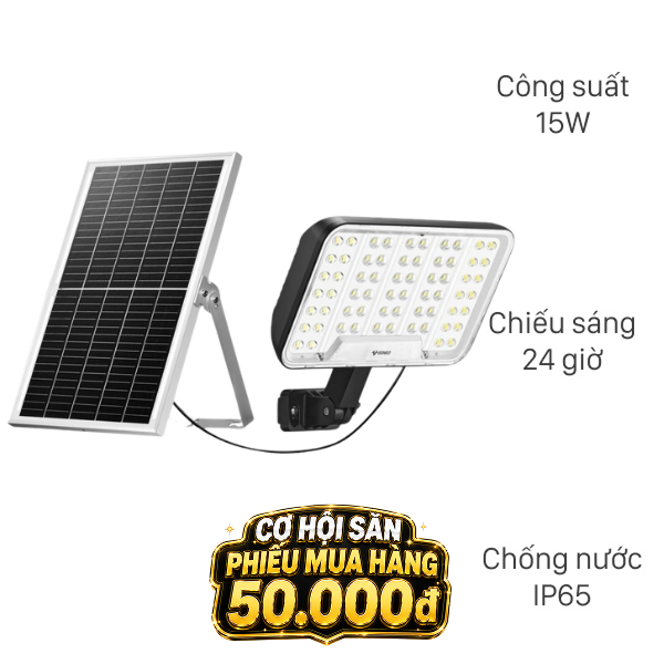 Đèn pha năng lượng mặt trời Goneo GN-C350B-AS