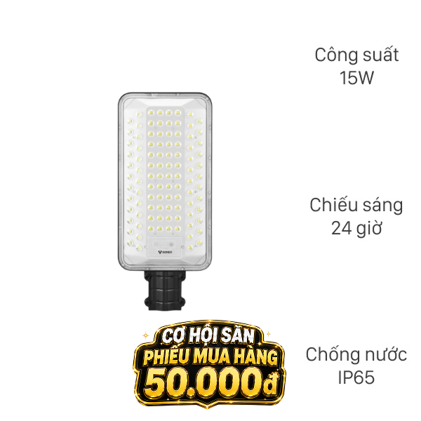 Đèn đường năng lượng mặt trời nhôm Goneo GN-A600C-AS