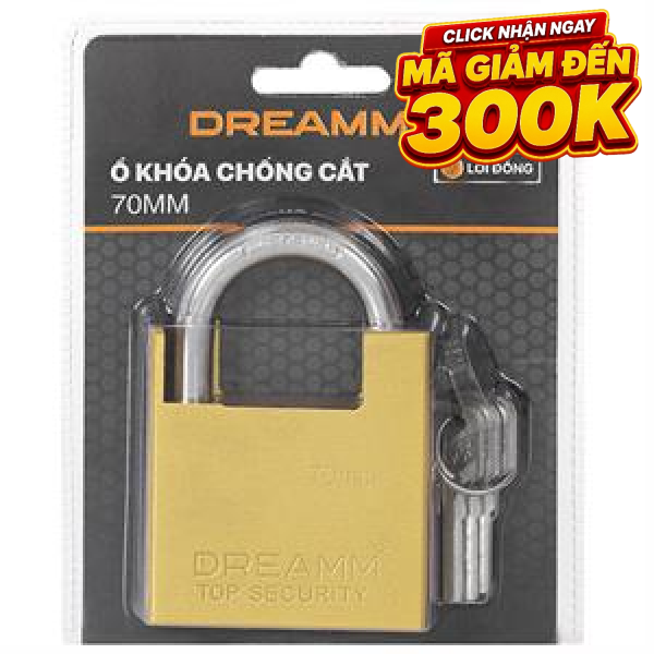 Ổ khóa chống cắt hợp kim kẽm 70 mm Dreamm