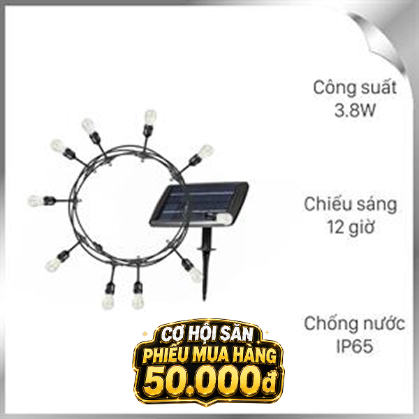Đèn dây trang trí năng lượng mặt trời Modi MD-SLB-7M10B PLUS WW