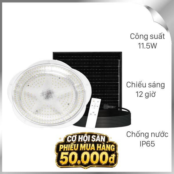 Đèn ốp trần năng lượng mặt trời Modi MD-SCL06-280-R